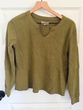 Madewell waffle-knit top xs